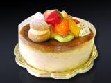 スフレチーズケーキ(プチシュー・フルーツのせ)